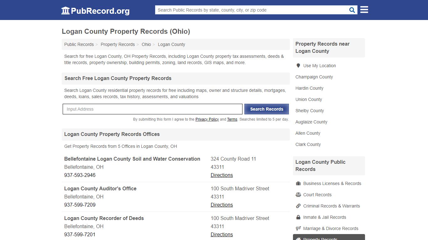 Logan County Property Records (Ohio) - Public Record