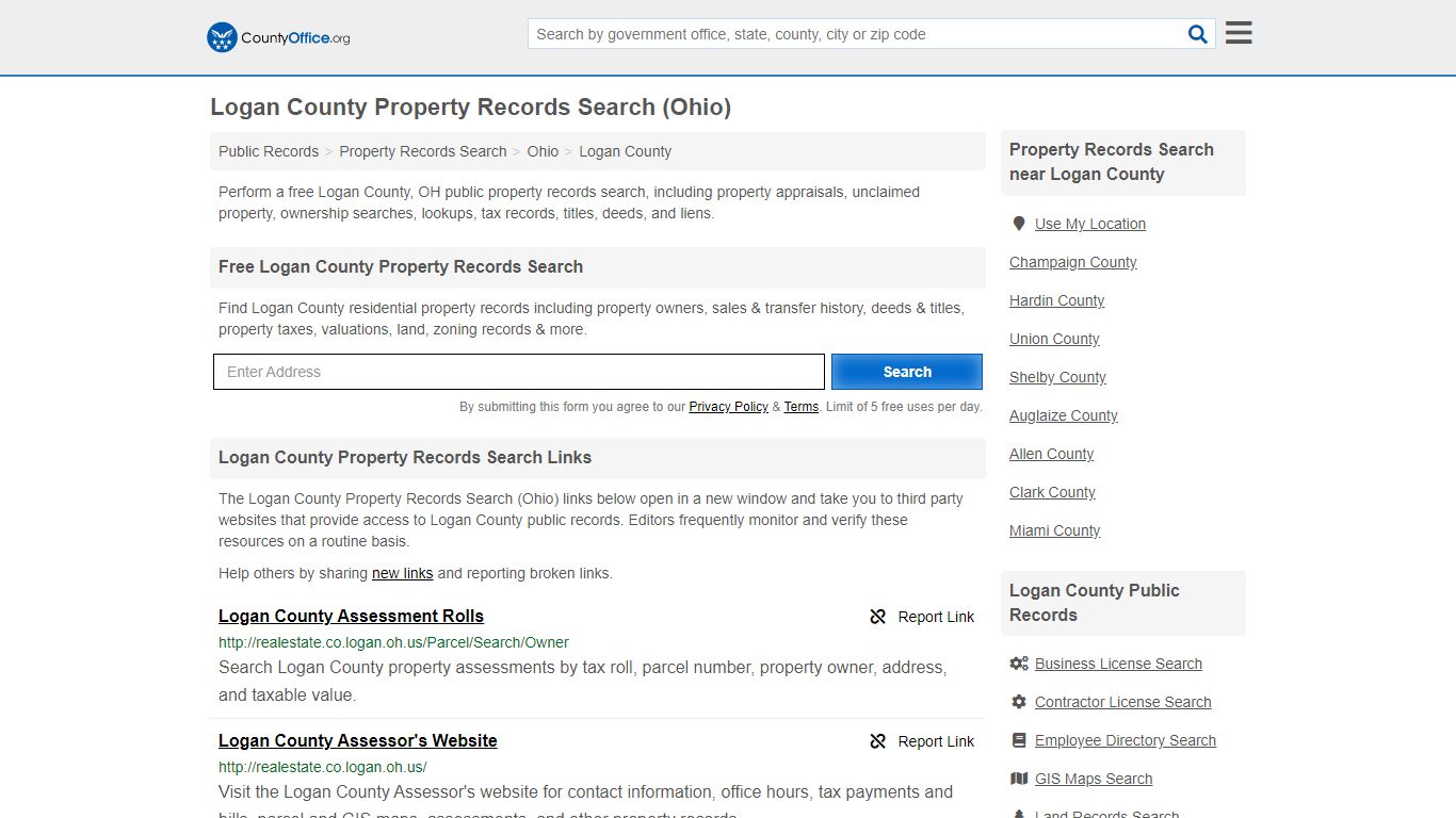 Logan County Property Records Search (Ohio)